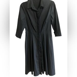 Eshakti Pinup Rockabilly Fit & Flare Swing Dance Black 3/4 Sleeve Women’s Size 8